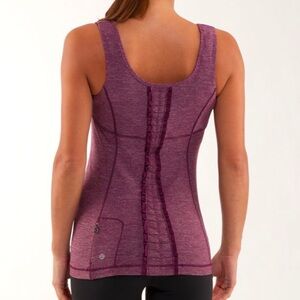 Lululemon run free tank 8 heathered plum